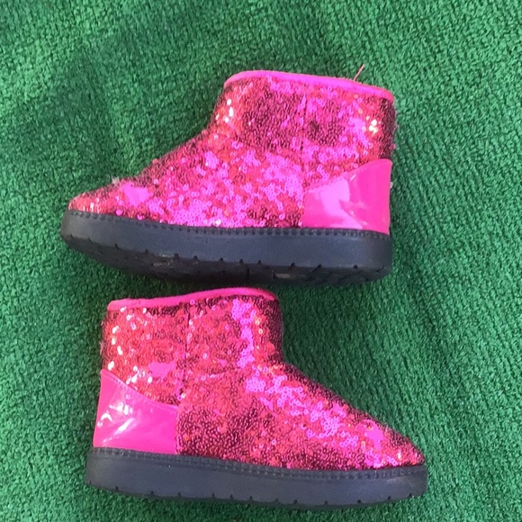 Little Girls Coolest Boots ever! Hot Pink Glitter! - Picture 2 of 3